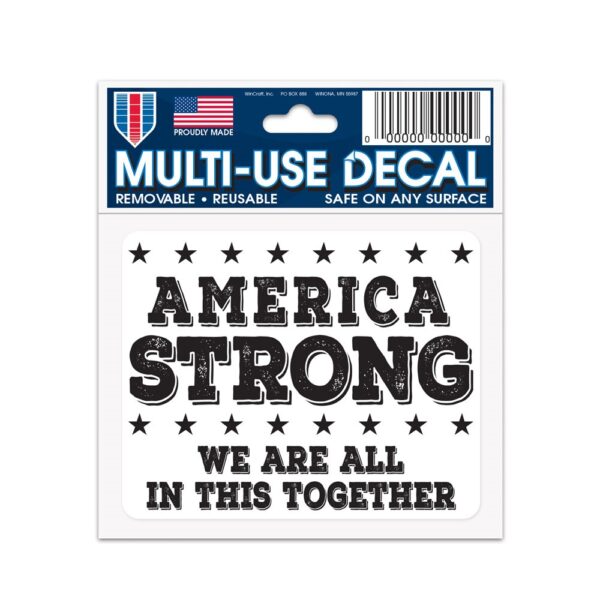 america strong decal black & white