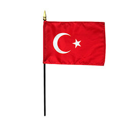 turkey 4"x6" stick flag