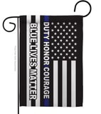 honor blue lives garden flag