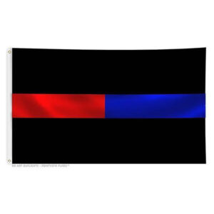 thin blue & red 3'x5' flag with grommets