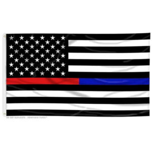 thin blue & red american 3'x5' flag with grommets